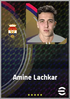 Amine Lachkar eFootball 2026 player card, 66 OVR DMF