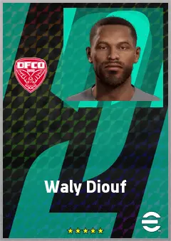 Waly Diouf eFootball 2026 player card, 68 OVR CB