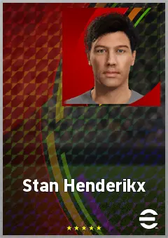 Stan Henderikx eFootball 2026 player card, 65 OVR CB