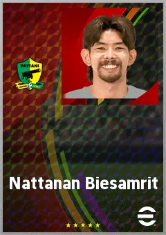 Nattanan Biesamrit eFootball 2026 player card, 65 OVR DMF
