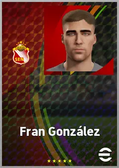 Fran González eFootball 2026 player card, 70 OVR GK
