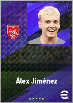 Álex Jiménez eFootball 2026 player card, 72 OVR RB