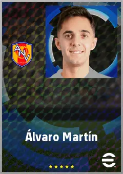 Álvaro Martín eFootball 2026 player card, 67 OVR RWF