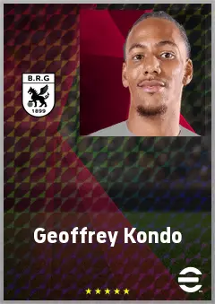 Geoffrey Kondo eFootball 2026 player card, 67 OVR LB