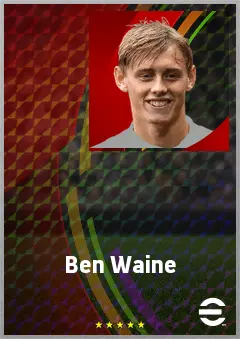 Ben Waine eFootball 2026 player card, 66 OVR CF