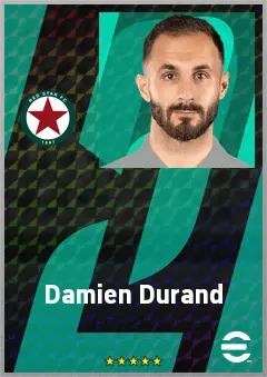 Damien Durand eFootball 2026 player card, 68 OVR LWF