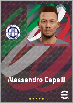 Alessandro Capelli eFootball 2026 player card, 67 OVR RWF