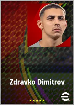 Zdravko Dimitrov eFootball 2026 player card, 67 OVR LWF