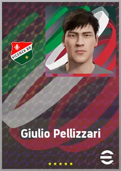 Giulio Pellizzari eFootball 2026 player card, 66 OVR CMF