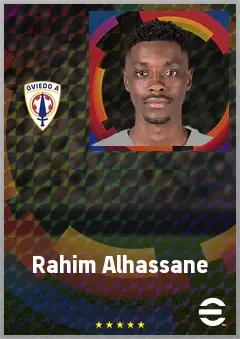 Rahim Alhassane eFootball 2026 player card, 71 OVR LB