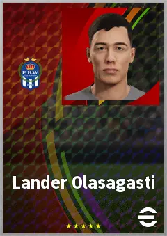 Lander Olasagasti eFootball 2026 player card, 62 OVR GK