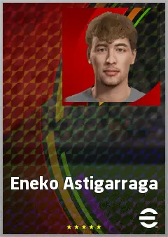 Eneko Astigarraga eFootball 2026 player card, 64 OVR CB