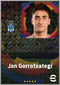 Jon Gorrotxategi eFootball 2026 player card, 72 OVR DMF