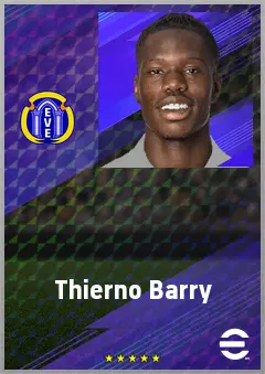 Thierno Barry eFootball 2026 player card, 75 OVR CF