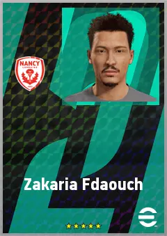Zakaria Fdaouch eFootball 2026 player card, 66 OVR LWF