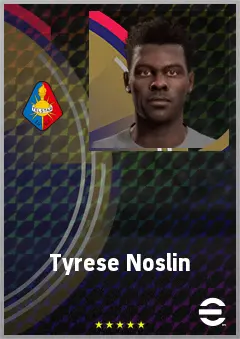 Tyrese Noslin eFootball 2026 player card, 68 OVR RMF