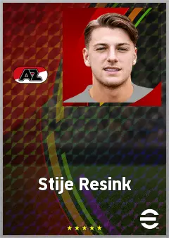 Stije Resink eFootball 2026 player card, 70 OVR CMF
