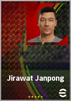 Jirawat Janpong eFootball 2026 player card, 62 OVR RB