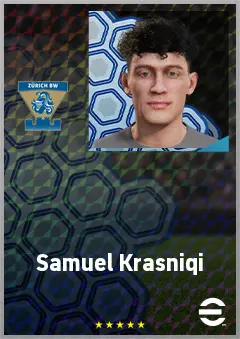 Samuel Krasniqi eFootball 2026 player card, 67 OVR AMF