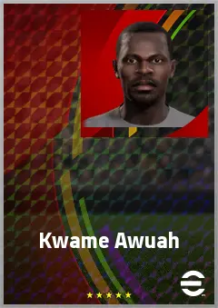 Kwame Awuah eFootball 2026 player card, 69 OVR LB