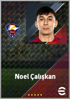 Noel Çalışkan eFootball 2026 player card, 71 OVR CMF