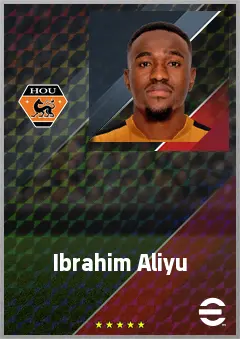 Ibrahim Aliyu eFootball 2026 player card, 73 OVR CF