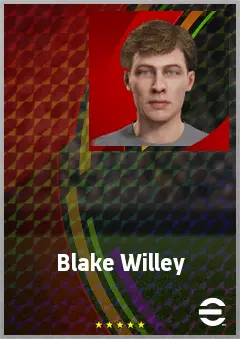 Blake Willey eFootball 2026 player card, 67 OVR CMF