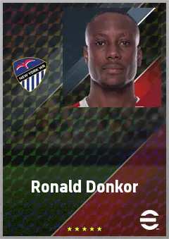Ronald Donkor eFootball 2026 player card, 69 OVR CMF