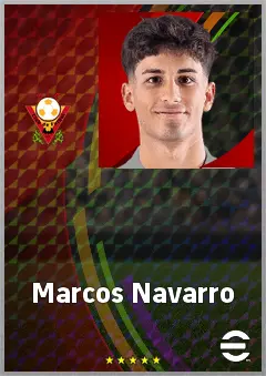 Marcos Navarro eFootball 2026 player card, 68 OVR LB