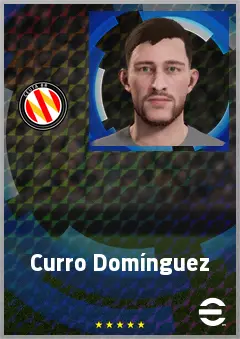 Curro Domínguez eFootball 2026 player card, 65 OVR CMF