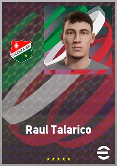 Raul Talarico eFootball 2026 player card, 68 OVR RMF