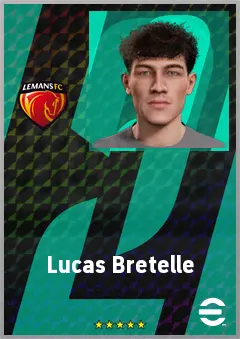 Lucas Bretelle eFootball 2026 player card, 67 OVR DMF
