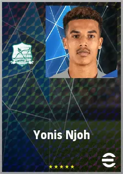 Yonis Njoh eFootball 2026 player card, 67 OVR LWF