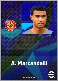 A. Marcandalli eFootball 2026 player card, 72 OVR CB