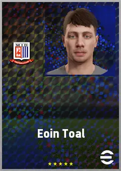 Eoin Toal eFootball 2026 player card, 70 OVR CB