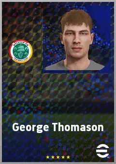 George Thomason eFootball 2026 player card, 70 OVR CMF