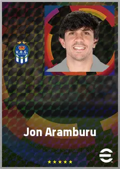 Jon Aramburu eFootball 2026 player card, 74 OVR RB