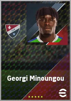 Georgi Minoungou eFootball 2026 player card, 70 OVR LWF