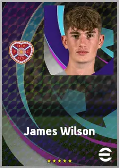 James Wilson eFootball 2026 player card, 68 OVR CF