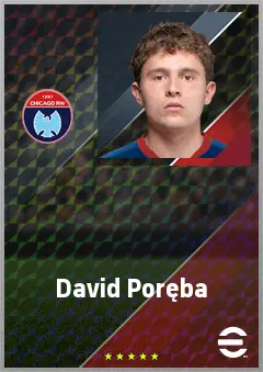 David Poręba eFootball 2026 player card, 66 OVR CMF
