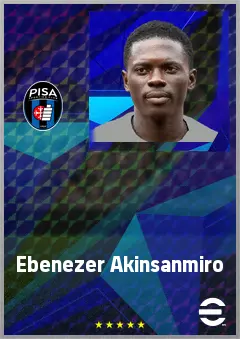 Ebenezer Akinsanmiro eFootball 2026 player card, 68 OVR CMF