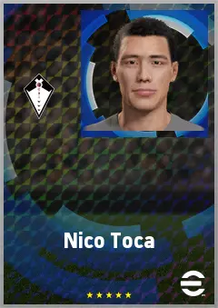 Nico Toca eFootball 2026 player card, 65 OVR CMF