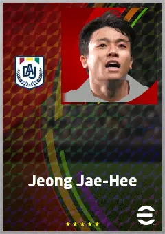 Jeong Jae-Hee eFootball 2026 player card, 69 OVR RWF
