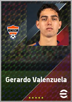 Gerardo Valenzuela eFootball 2026 player card, 71 OVR AMF