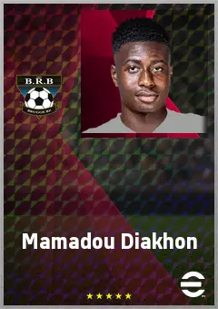 Mamadou Diakhon eFootball 2026 player card, 70 OVR LWF