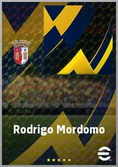 Rodrigo Mordomo eFootball 2026 player card, 64 OVR RWF