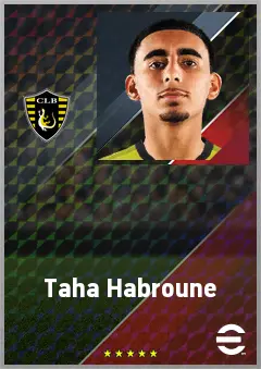 Taha Habroune eFootball 2026 player card, 69 OVR CMF