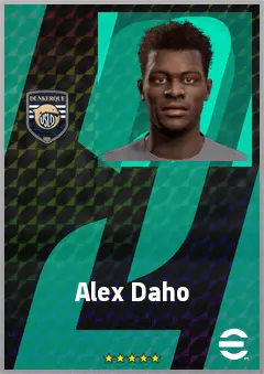 Alex Daho eFootball 2026 player card, 64 OVR LWF