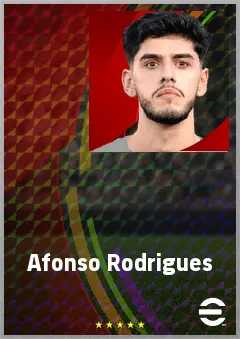 Afonso Rodrigues eFootball 2026 player card, 67 OVR LWF