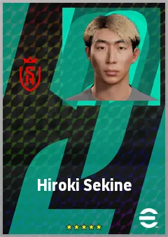 Sekine Hiroki eFootball 2026 player card, 70 OVR RB
